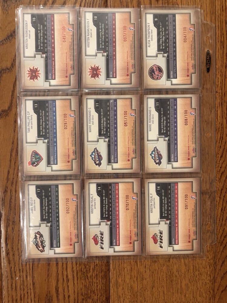 2002 Fleer Authentix Front Row #/100 WNBA • Sting Stars Sol Fire Shock