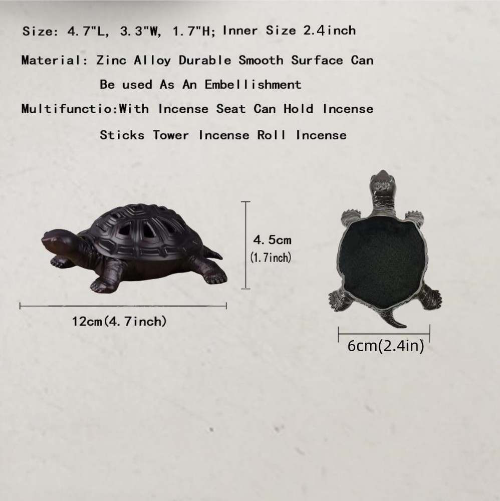 Incense Burner, Holder with Stick Turtle Burner