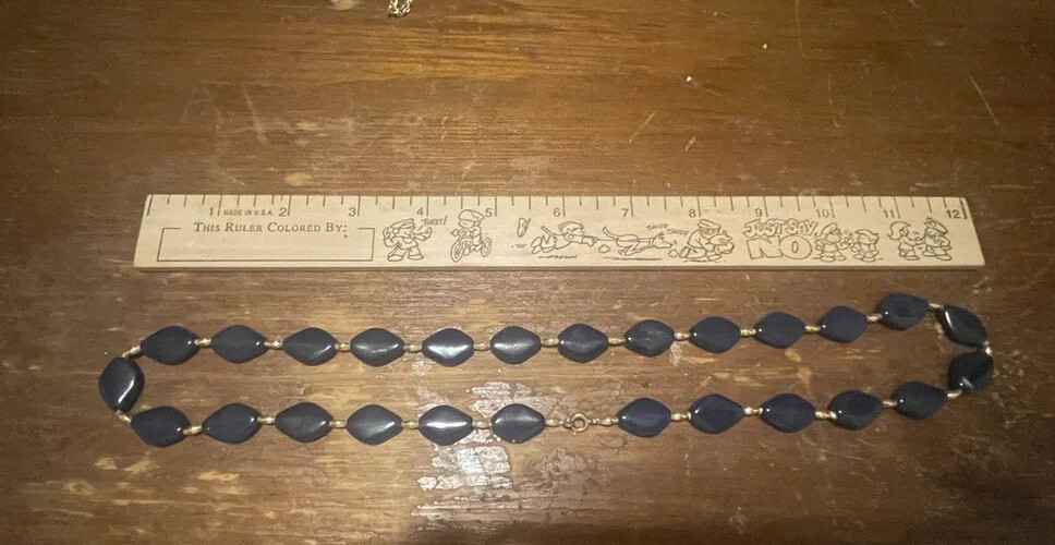 Tumbled Blue Stone Bead Styled Necklace