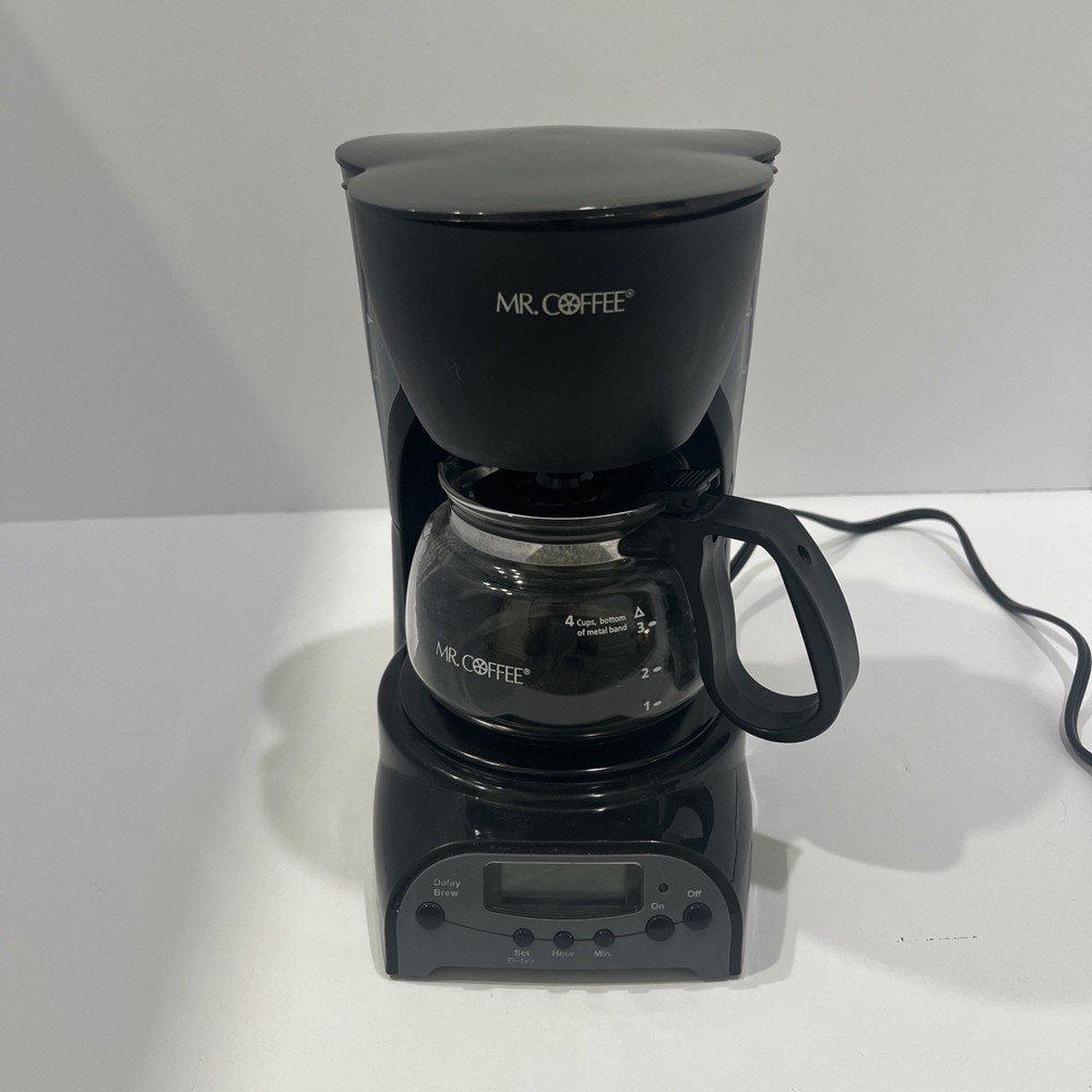 Mr Coffee Switch 4 Cup Drip Coffee Maker Brewer Model #DR5 - Black - TESTED