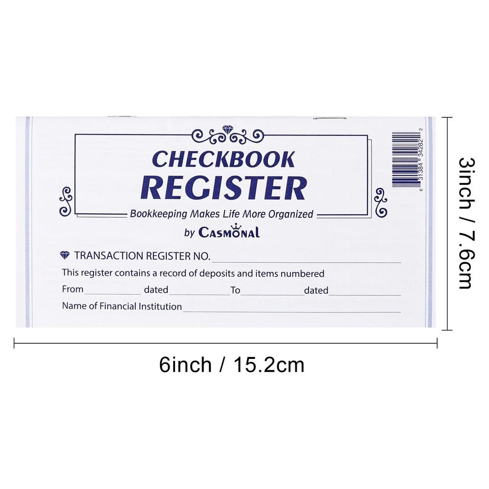 32 Pack Check Registers for Personal Checkbooks, Checkbook Register, 32PCS