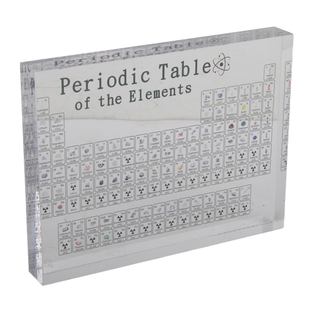 Periodic Table With Real Elements Inside Clear Acrylic Ergonomic Real Chemic