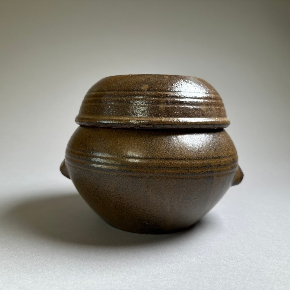 Korean Earthenware Onggi Handmade Ceramic Fermentation Storage Vessel Kimchi - L