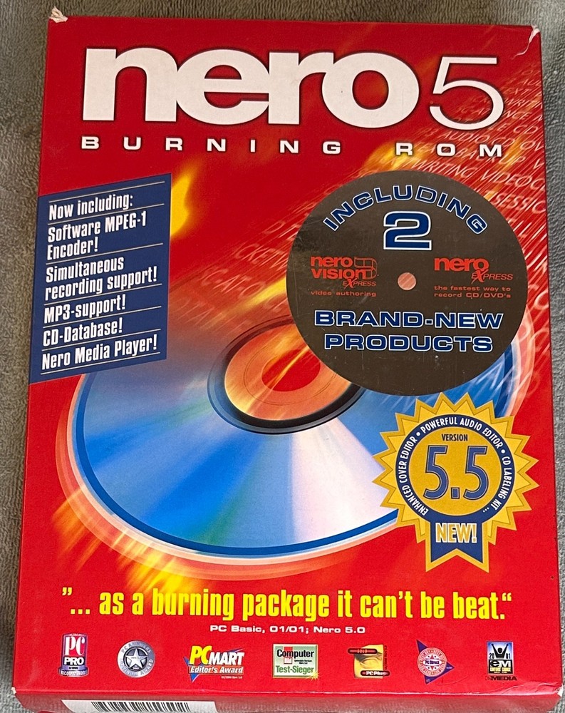 Nero 5 Burning ROM CD/DVD Burning Software Version 5.5  plus extra's Used
