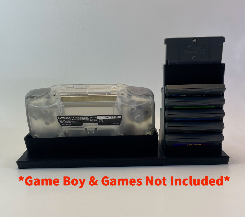 Game Boy Advance & 9 Game Cartridge's Display - DISPLAY ONLY (Customize Colors)