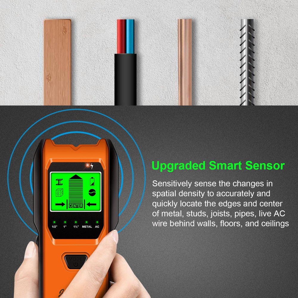 Stud Finder Wall Scanner, 5 in 1 Multifunction Stud Locator with Smart Sensor...