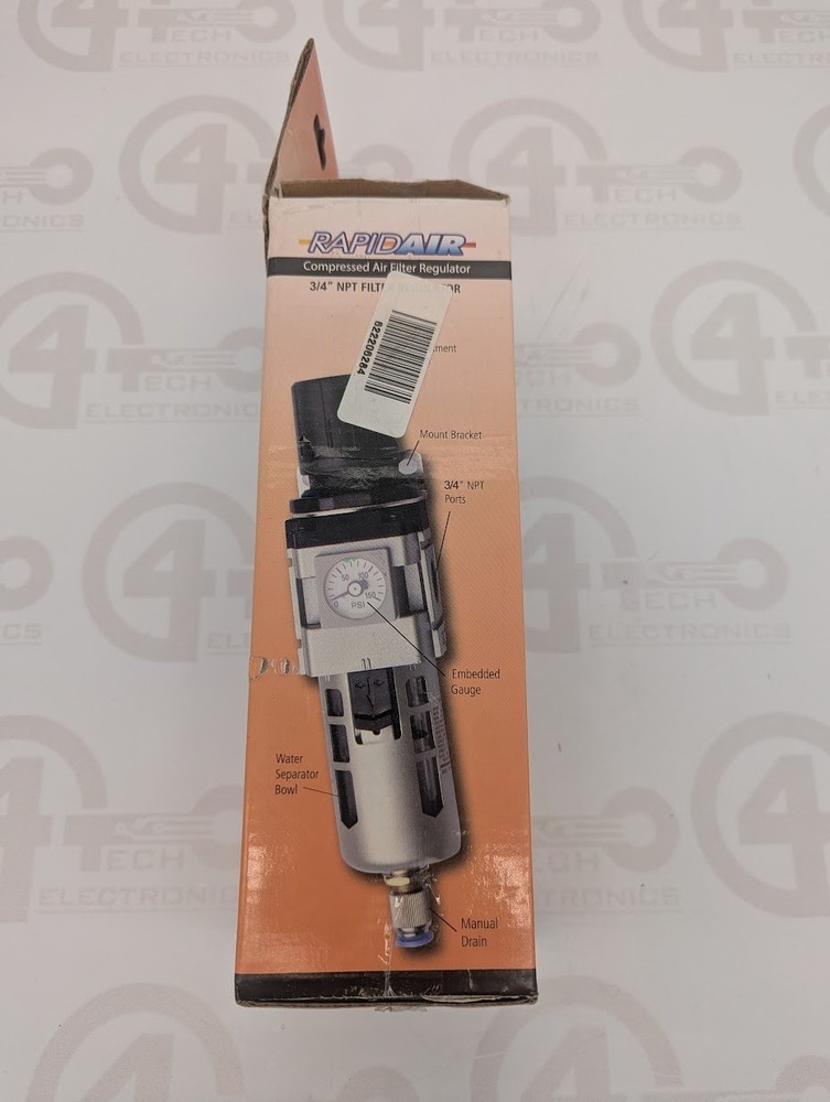RapidAir K93217 Compressed Air Filter Regulator 3/4" NPT