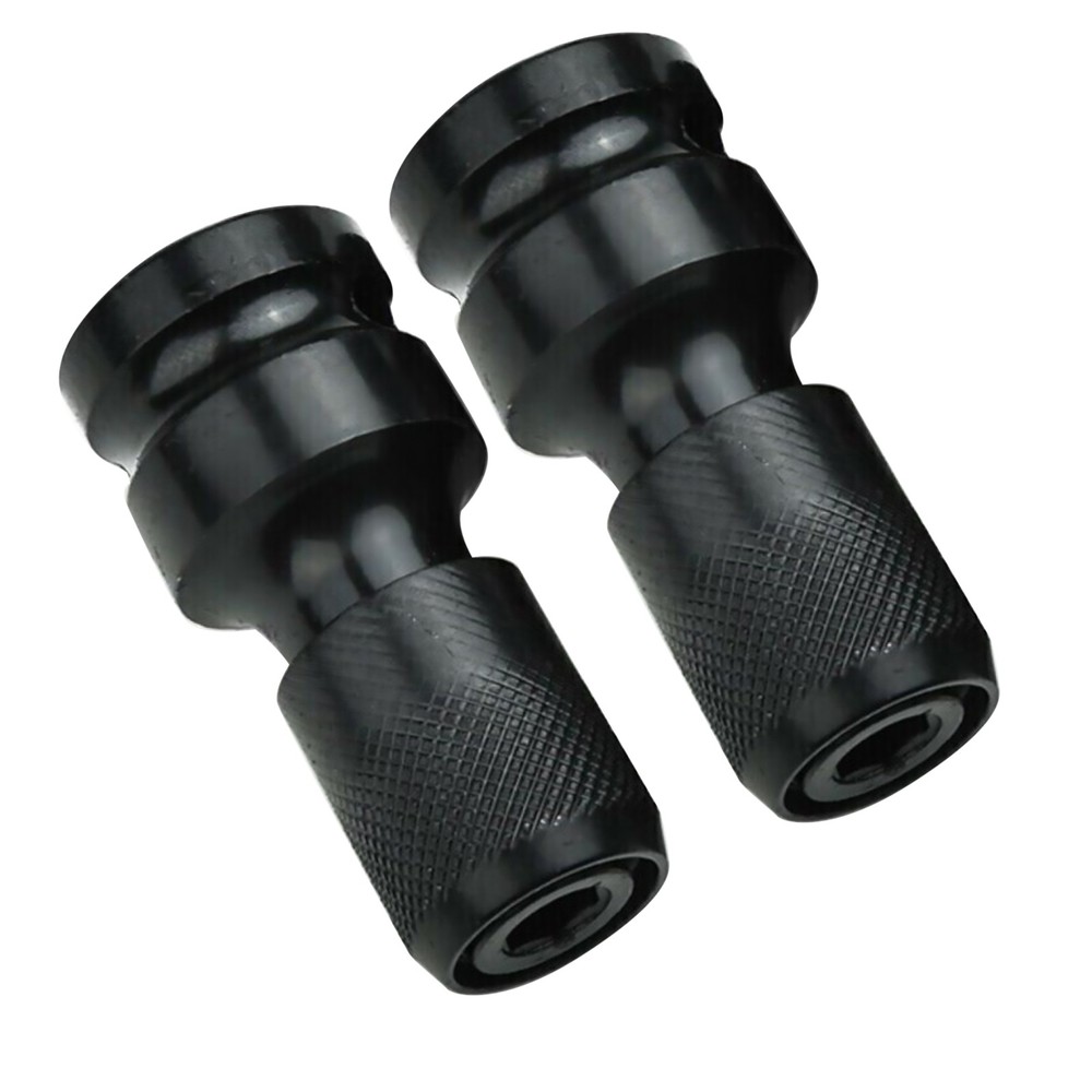 2Pcs Quick Release 1/2" Square To 1/4" Hex Ratchet Socket Impact Wrench Socket