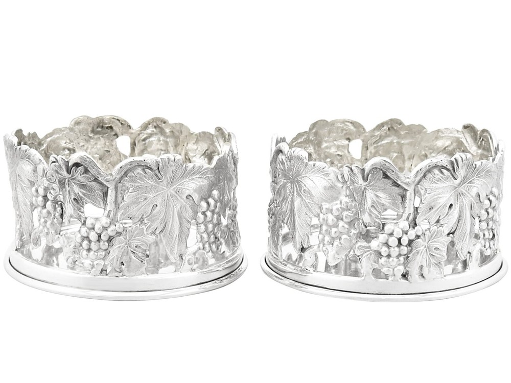 Continental Silver Coasters, European, 1960s