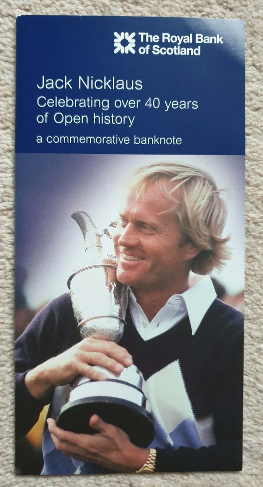 JACK NICKLAUS £5 SCOTLAND NOTE LIMITED EDITION UNCIRCULATED COMMEMORATIVE A