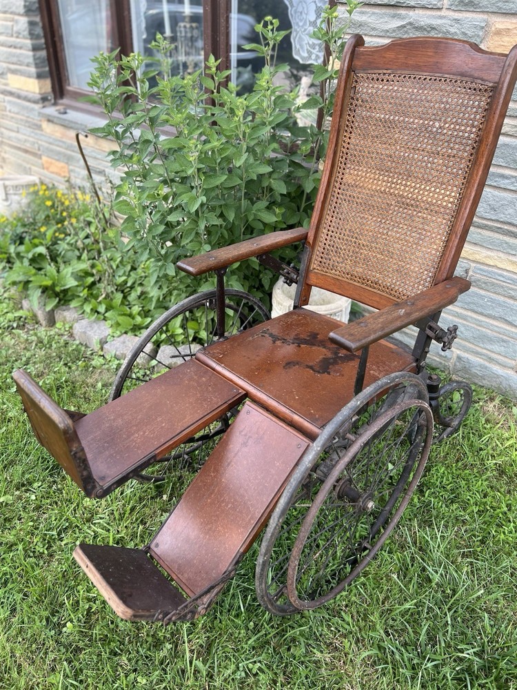 Antique Wicker Victorian Wheelchair
