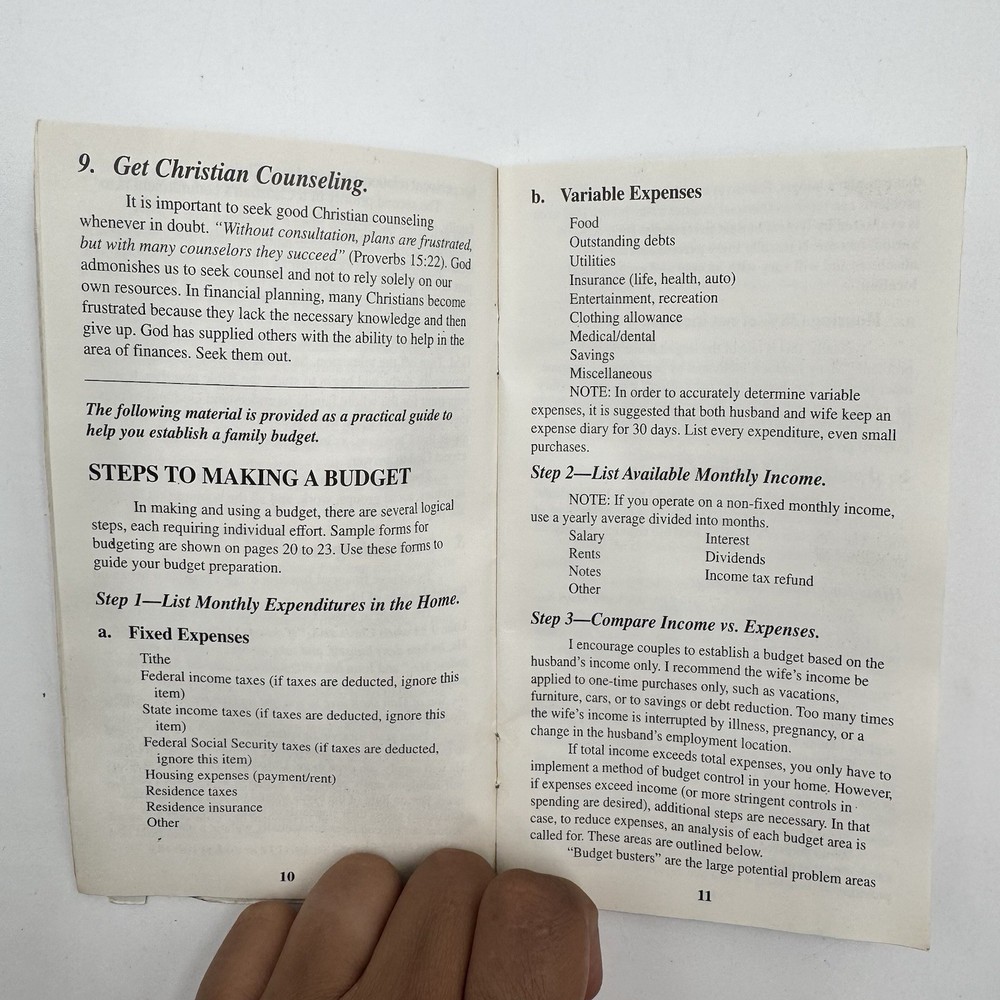 Larry Burkett’s Cash Organizer System Book