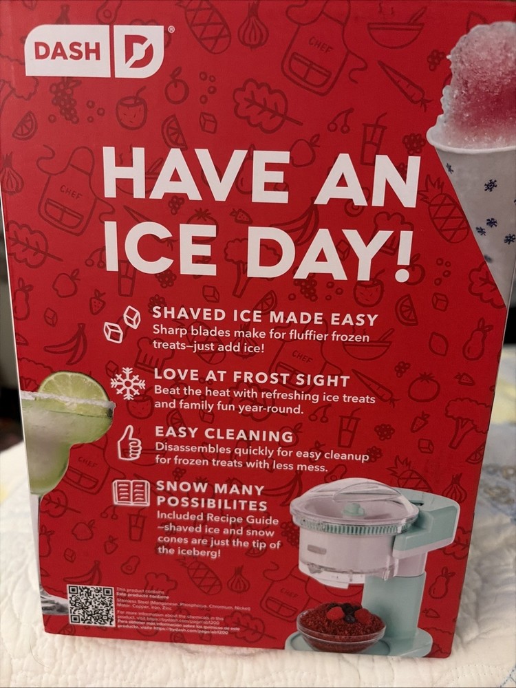 BRAND NEW IN BOX: Dash Shaved Ice Maker