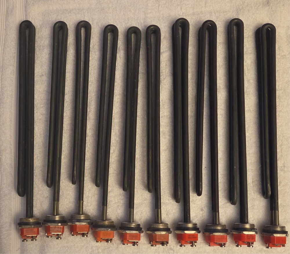 4500W 240V WATER HEATER ELEMENTS  UNUSED 14-3/4"  OAL LOT OF 10 RHEEM
