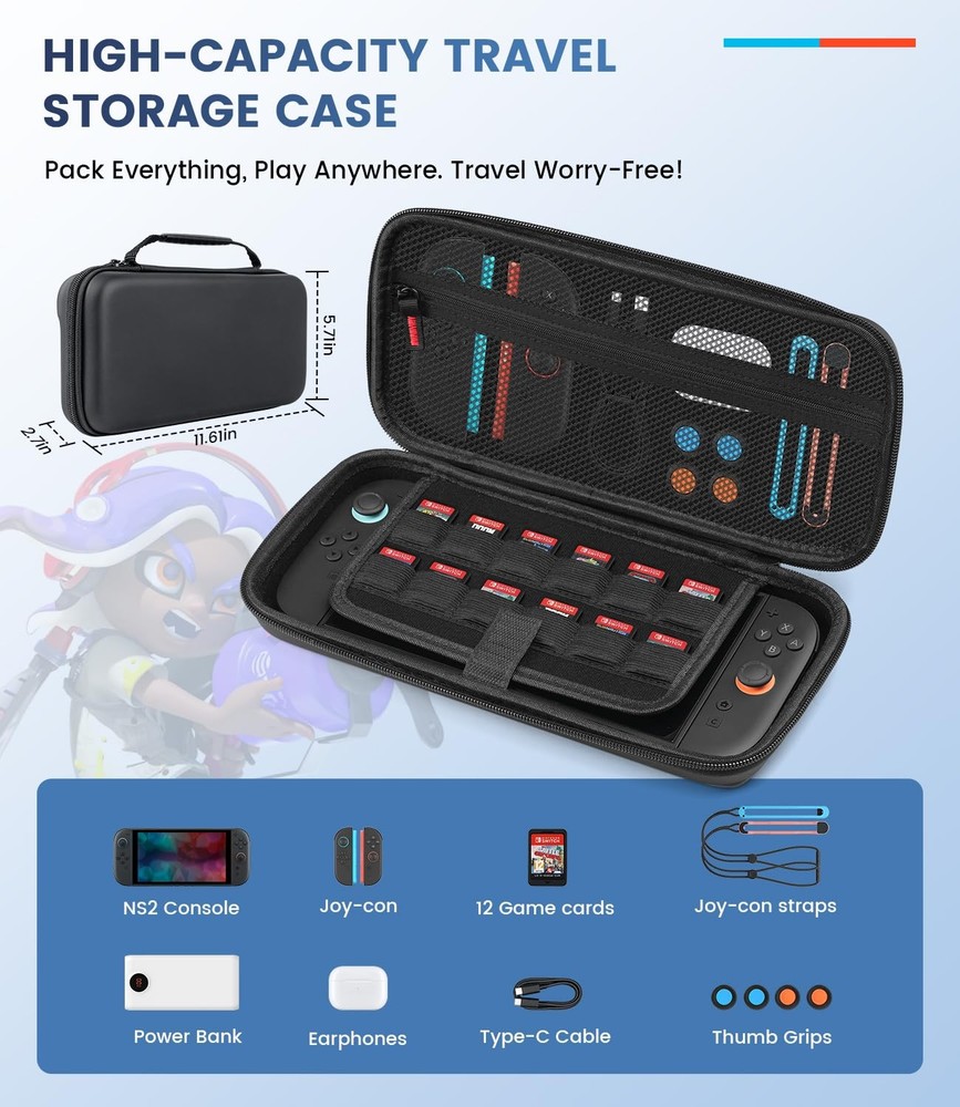 Switch 2 Accessories Bundle for Nintendo 2 2 Kit, Multi-Color