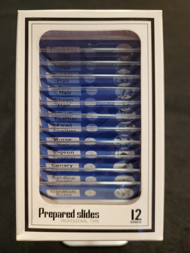 STEM Science 48pc Color-coded Prepared Plastic Microscope Slides w/ Butterfly