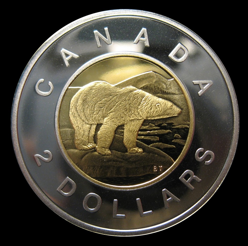 Canada 1996 $2 Polar Bear Proof ( UHC ) Base Metal