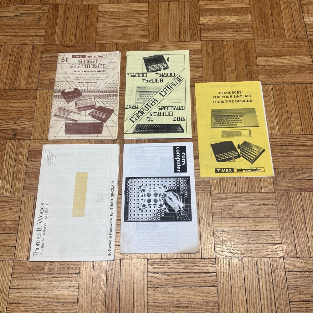 Vintage Timex Sinclair Computer Hardware & Software Order Catalogs (5)