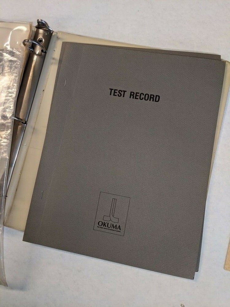 OKUMA LD-15 SOFTWARE AND PARAMETERS BINDER AND DISK