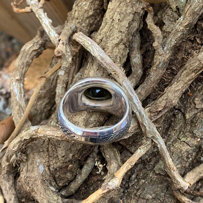 Black Diamond 295 Silver Mens Ring Handmade RIng Anniversary Gift ring