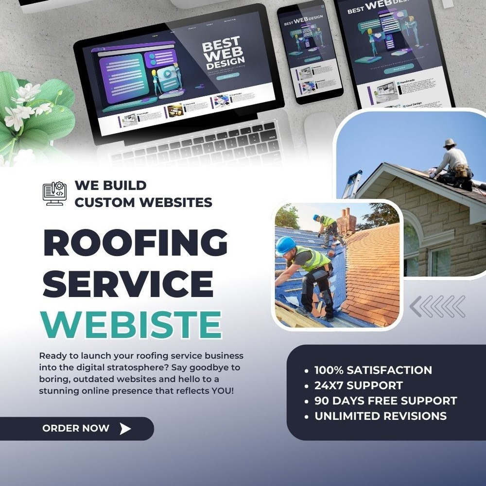 CUSTOM ROOFING SERVICE WEBSITE DESIGN - Modern, Professional & Responsive