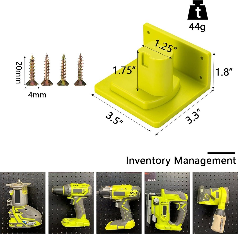 5 Packs Tool Holder Dock Mount for Ryobi 18V Drill Tools Holder Hanger