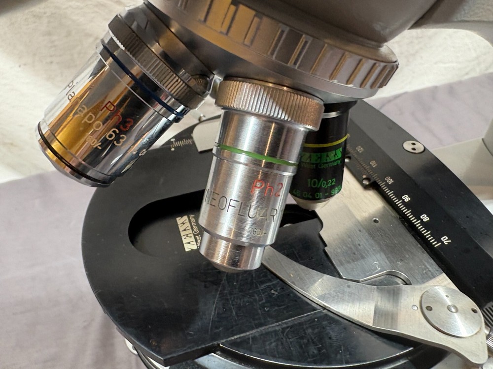 Zeiss West Germany Binocular/Monocula 3x Oculars 3x Objectives Light Microscope