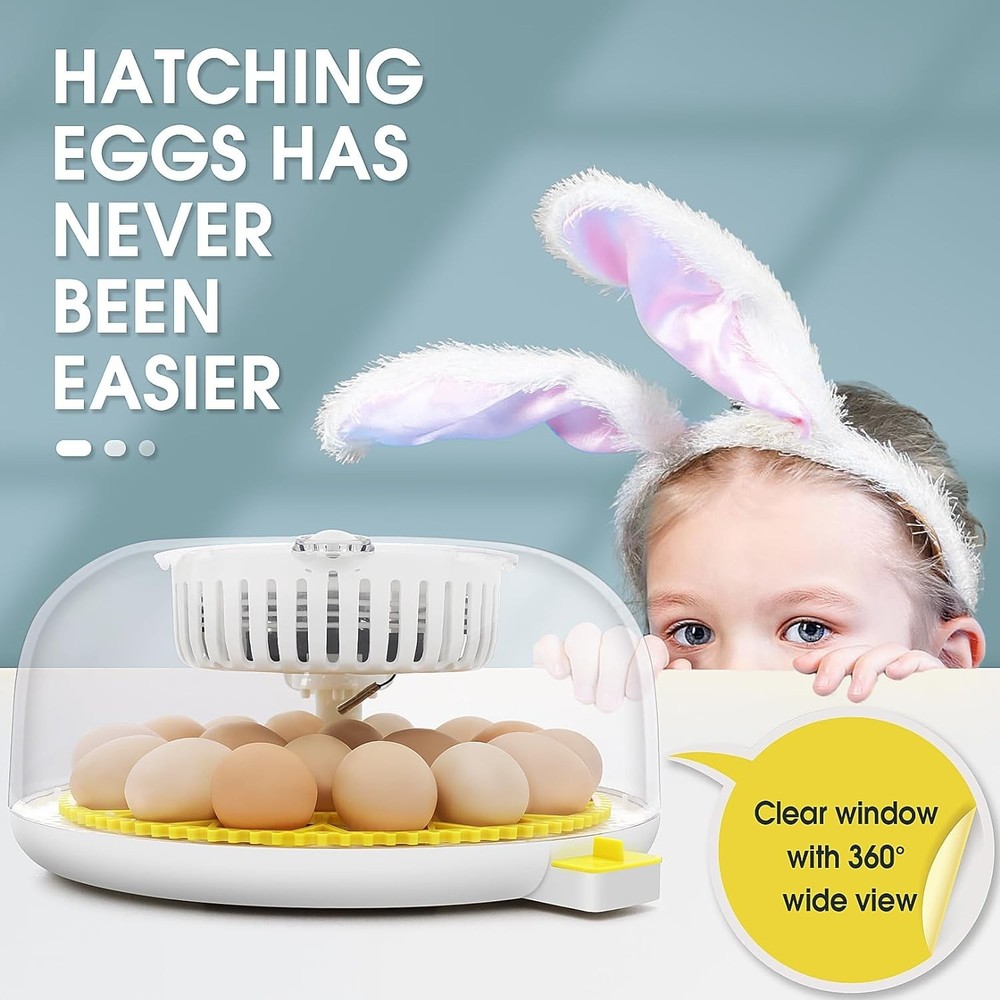 18 Egg Incubator for Hatching Eggs Chick Automatic Turning &Stop, Egg Candler