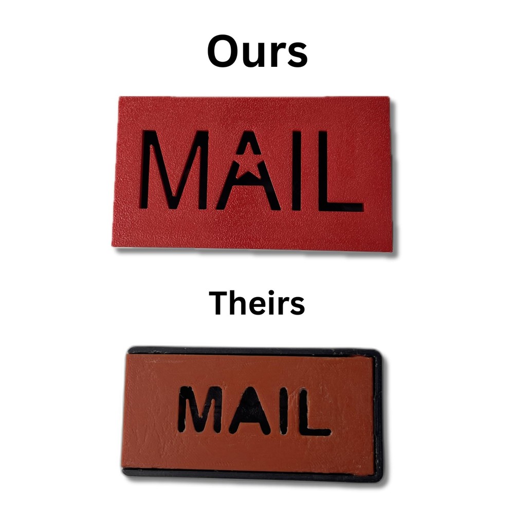 MAIL Design Mailbox Flag for Stone or Brick Encased Mailboxes, Replacement Re...