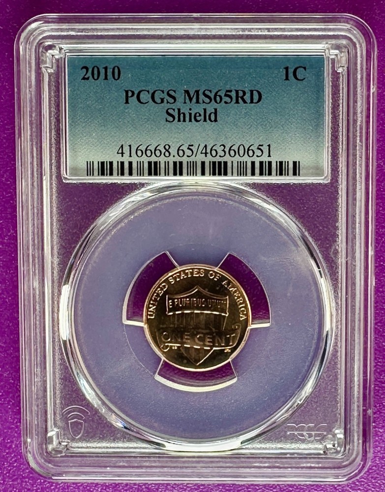 2010 1c Lincoln Shield Cent  PCGS MS65RD (651)