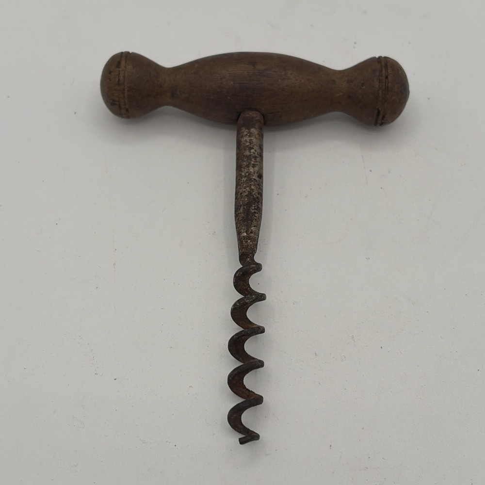 Vintage Wood Corkscrew 4.5”
