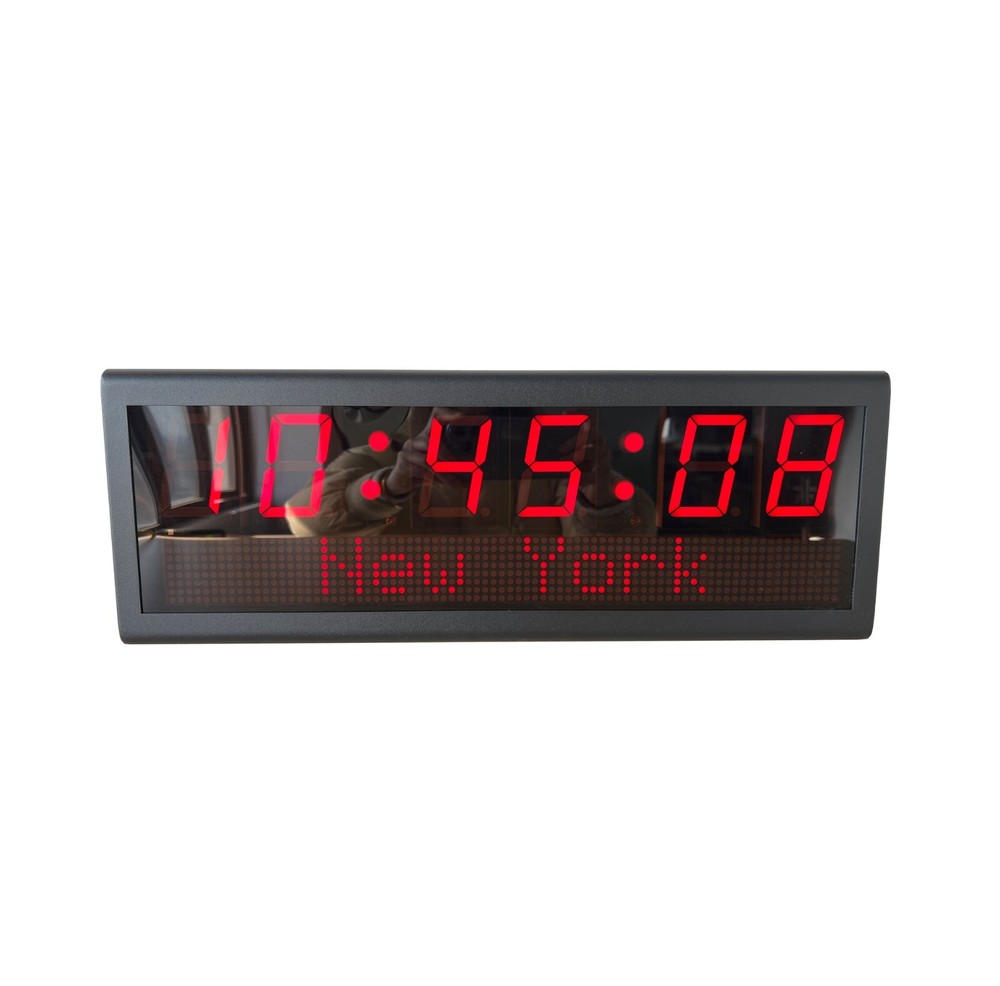 LED NTP PoE Clock for Home Decoration, Network Synchronized, Automatic DST Reset