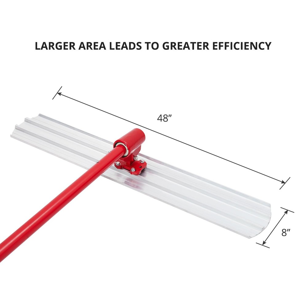 ⭐48"Bull Float Magnesium Concrete Float Round End Aluminum Tool W/Float Bracket