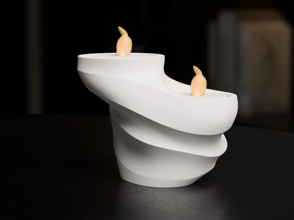 Swirl LED Tea Light Holder