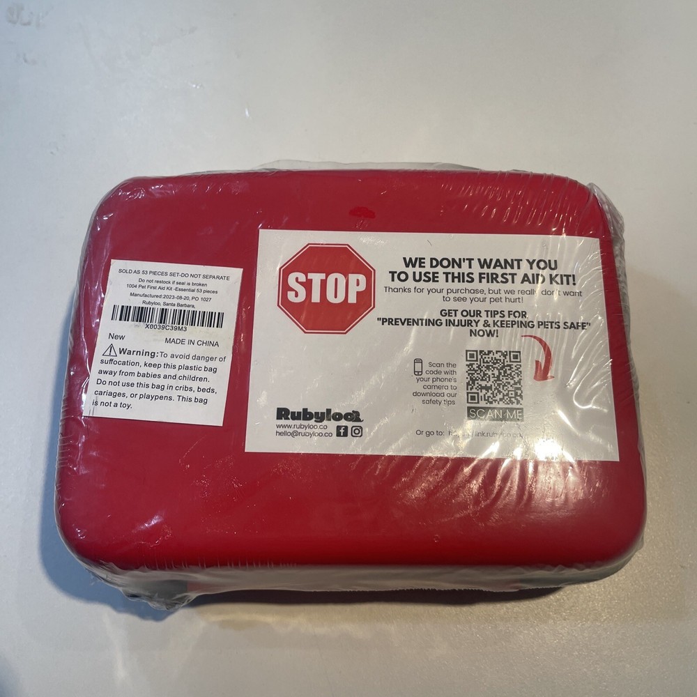 Rubyloo 1004 Pet First Aid Kid Essential 53 Pieces
