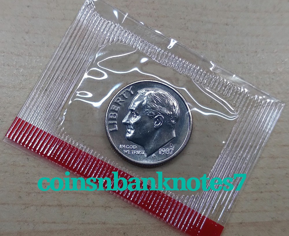 1987-D & P Roosevelt Dime BU Set