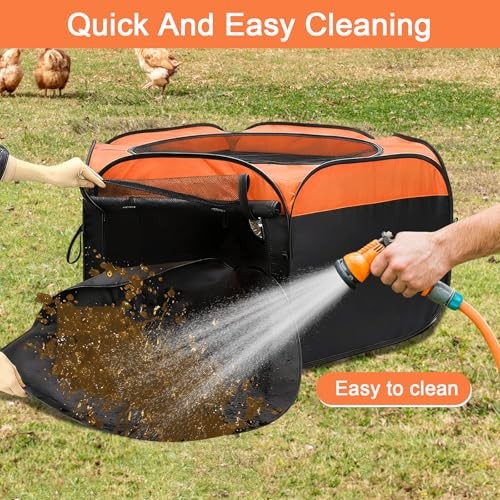 Chicken Brooder Box with Cover,Upgrade Double Door Brooder Box for Chick