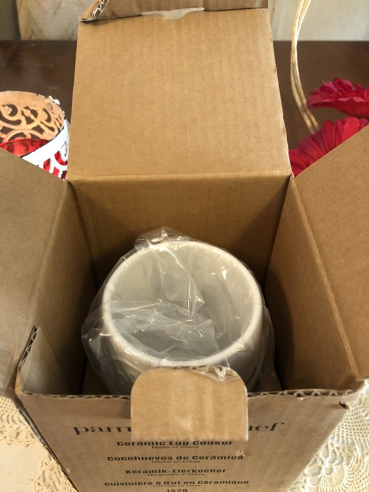 Pampered Chef Ceramic Egg Cooker NIB Microwave Instructions & Breakfast Recipes