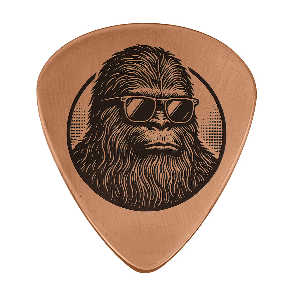 Sasquatch Embossed Copper Guitar Pick Golf Ball Marker by Sunfish