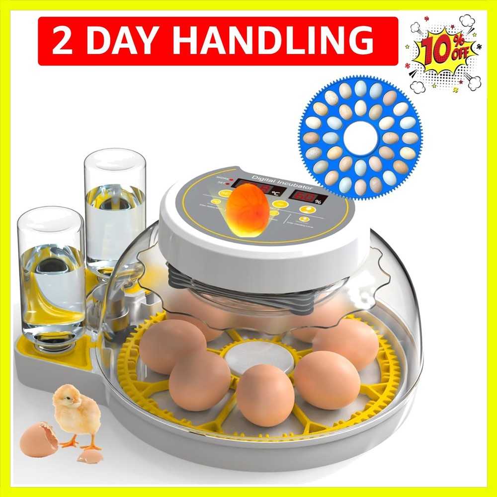 Egg Incubators for Hatching Eggs, 8/30 Chicken Egg Incubator with Automatic E...