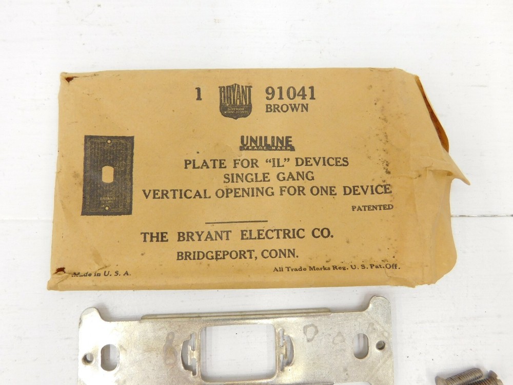 Vintage NOS Brown Bakelite Push Button Light Face Plates