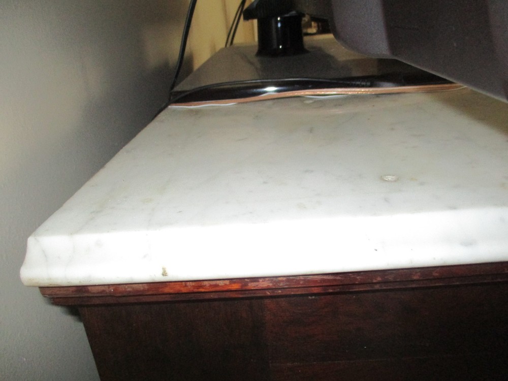 Walnut Victorian Marble Top Sideboard
