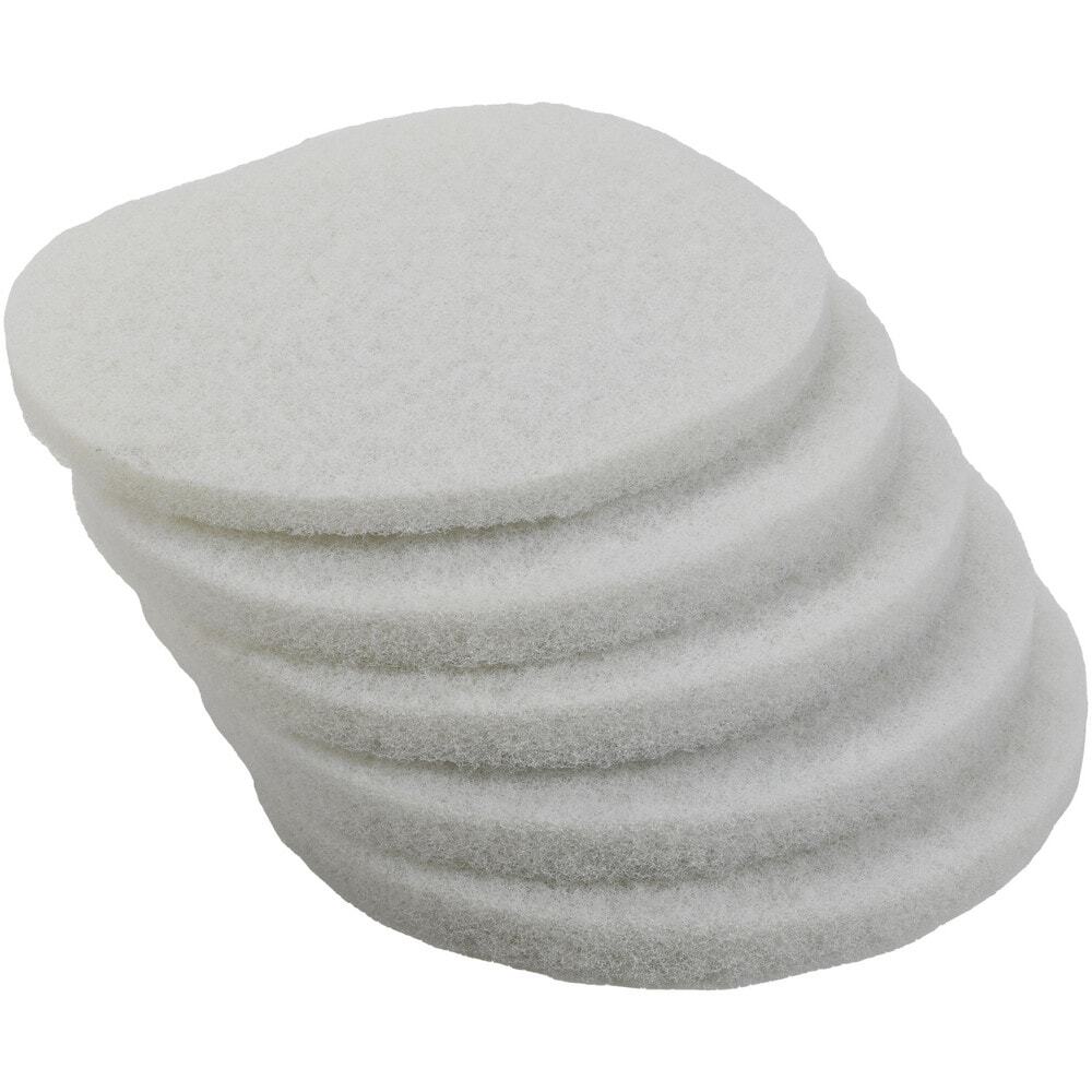 PRO SOURCE Floor Stripping Pads: 5 Pack, White Fine Polyester, 13" Diameter