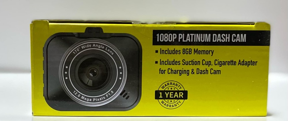 TD Electronics 1080P Platinum Dash Cam (Includes 8GB Memory)