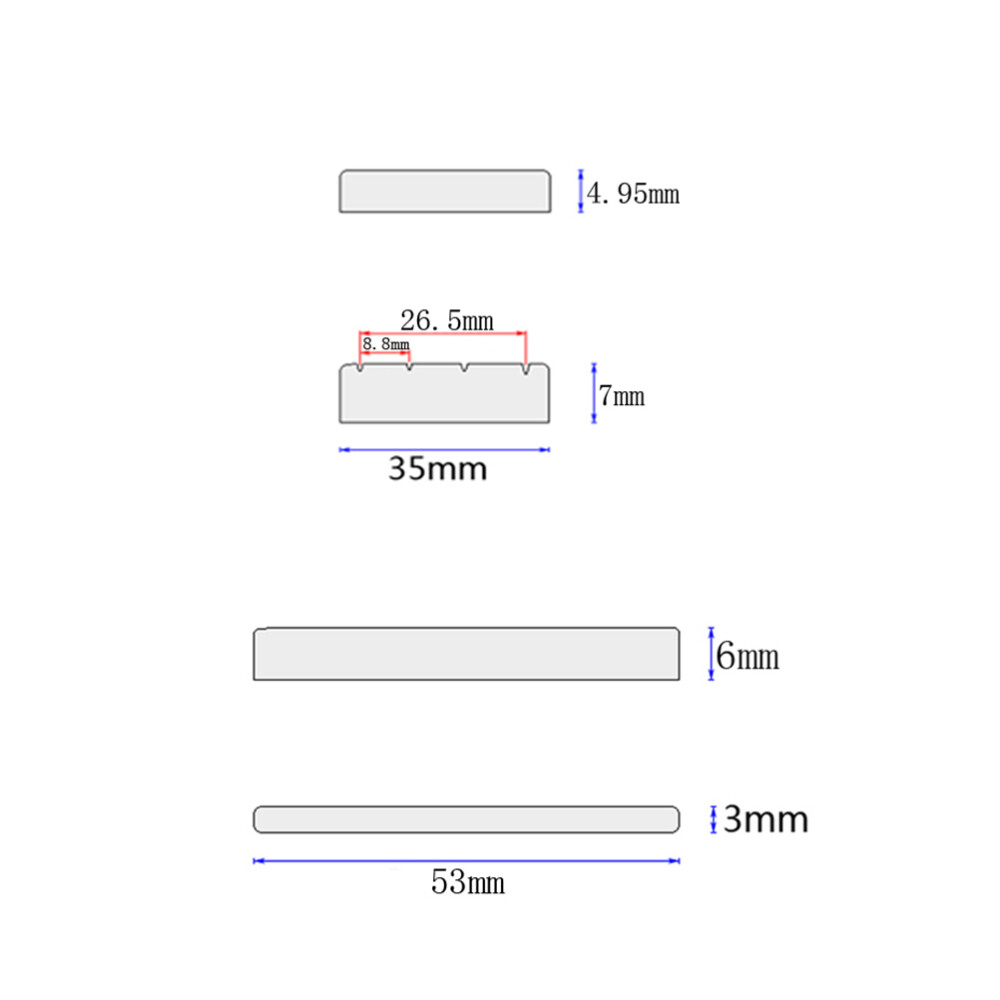 GL72 Plastic Replacement Bridge Saddle and Nut for Classical Guitar New