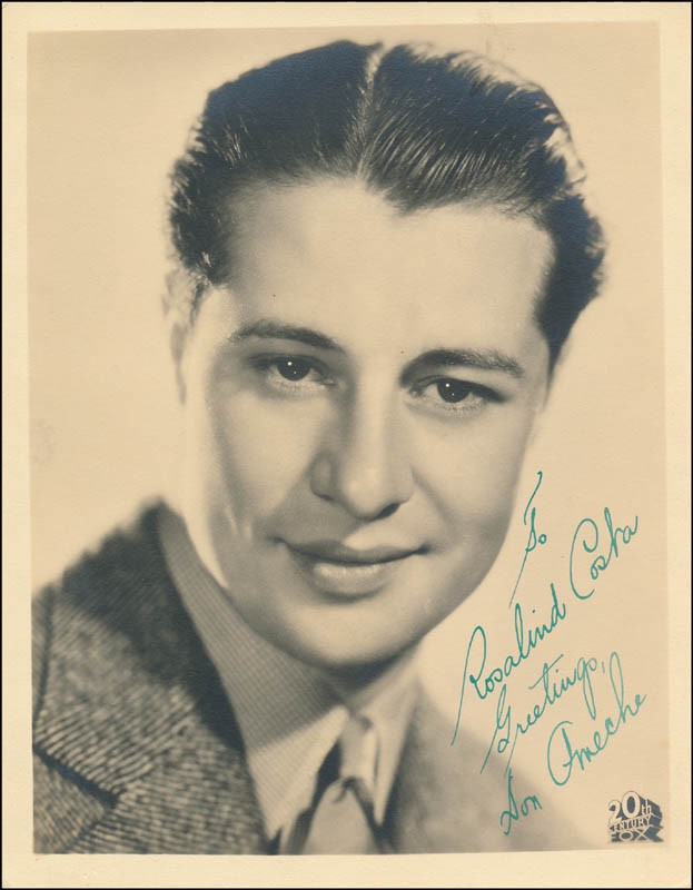 DON AMECHE - INSCRIBED PHOTOGRAPH SIGNED