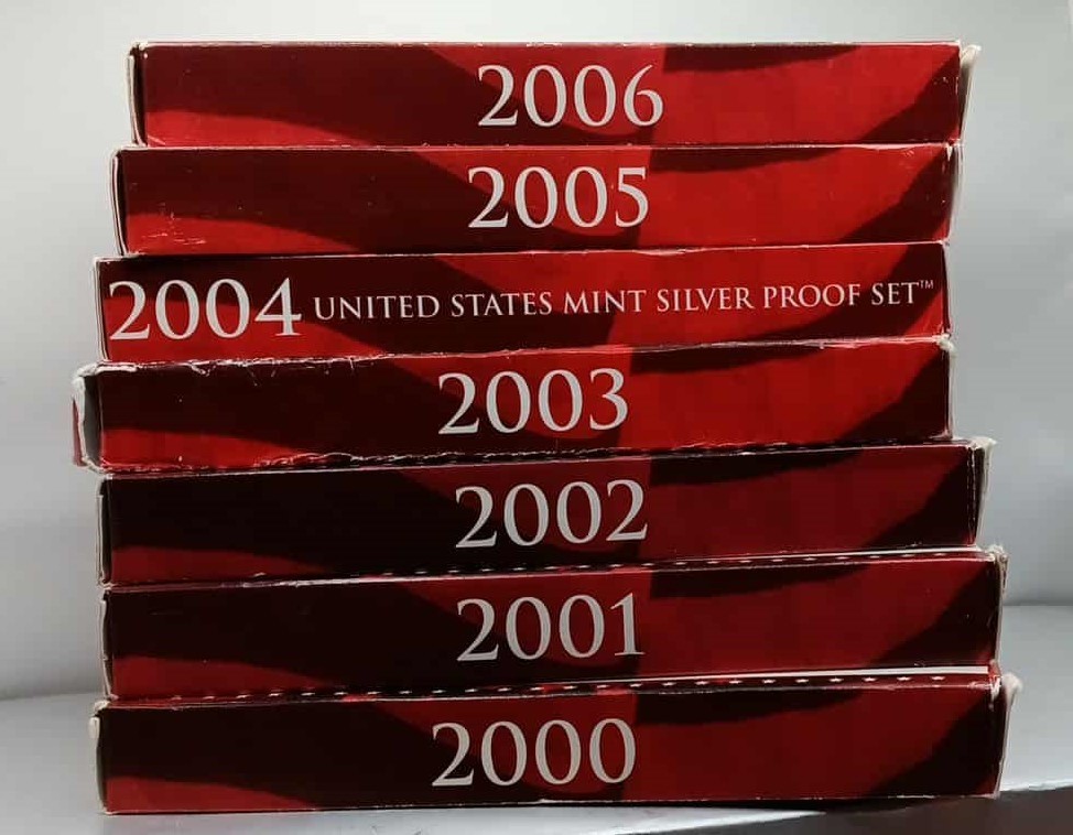 2000-2006 Proof Silver Sets with Certificate of Authenticity