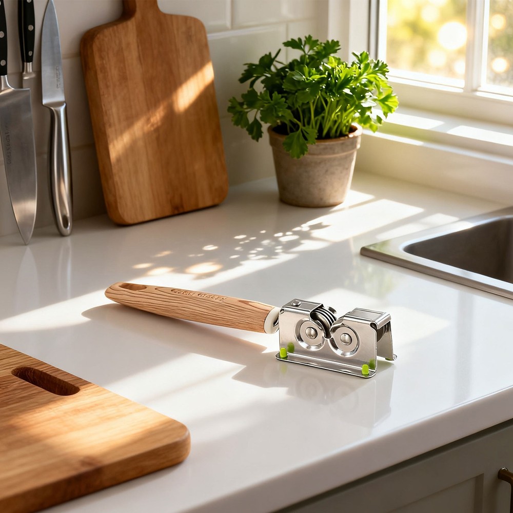 Handheld Blade Sharpening Solution Rotating Steel Wheel and Convenient