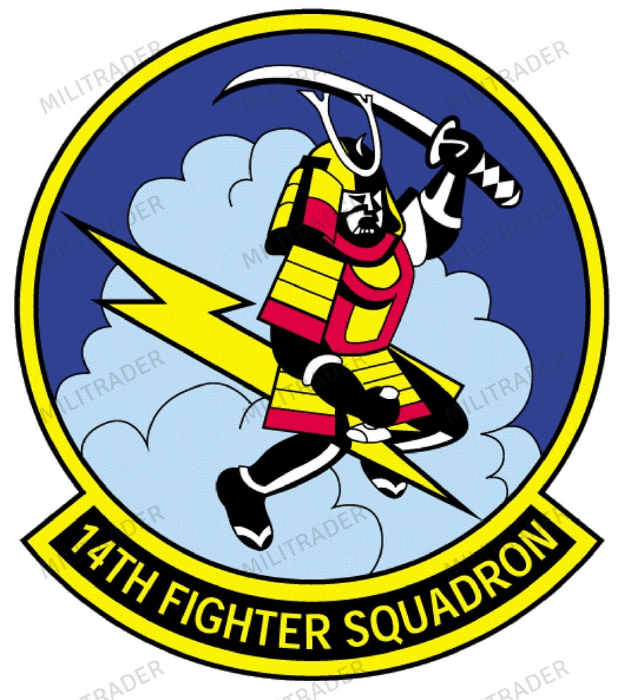 USAF 14th Fighter Squadron Self-adhesive Vinyl Decal
