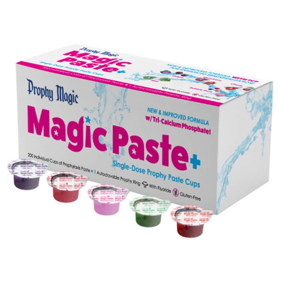 Magic Paste Plus 200 Cups Prophy Paste Fluoride Non Splatter Medium Coarse Grit